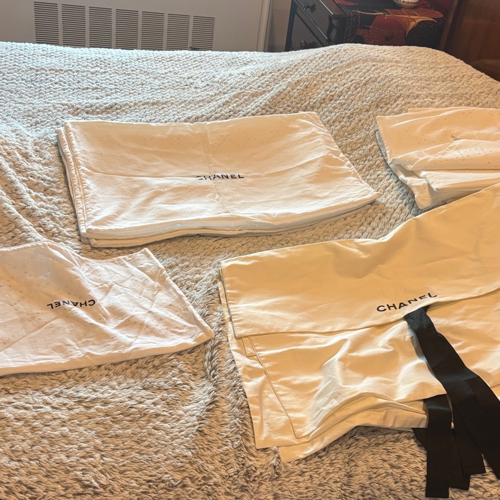 CHANEL Elegant White Storage Bags